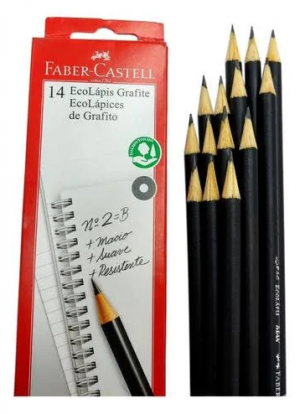 Lápis Preto Eco Faber N2 Caixa 14 Unidades -Shopping OI BH 