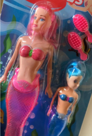 Boneca Infantil Estilo Barbie Sereia Mãe E Filha Acende Rosa - Shopping OI BH