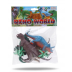 Kit 4 Dino World Dinossauro Borracha Miniatura Bee Toys 0660 - Shopping OI BH